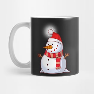 Animated Snowman Glass T Shirt Christmas Wishes Tradition Mug